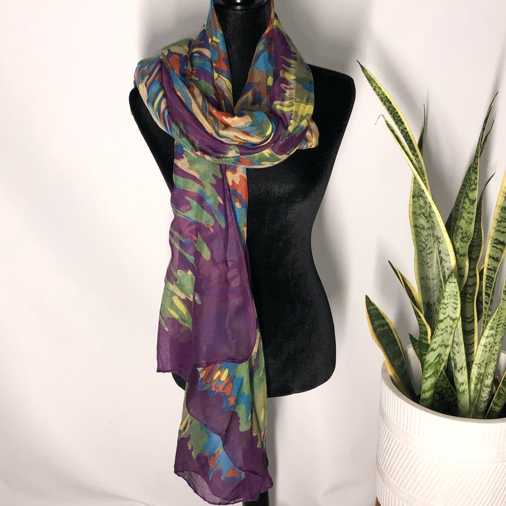 Vibrantly colorful pashmina